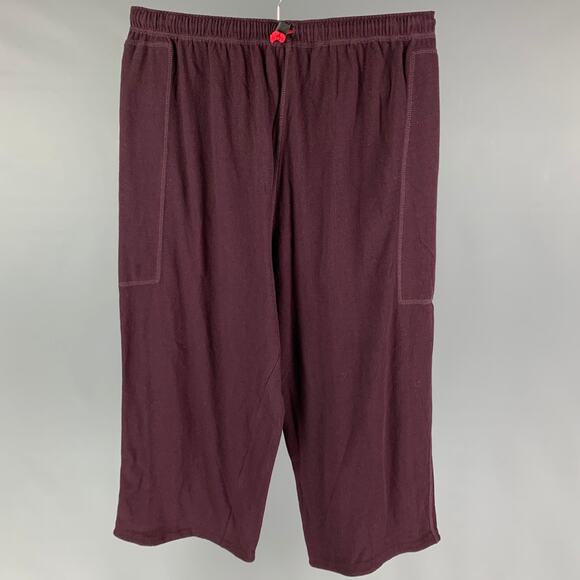 PAUL SMITH Size L Burgundy Cotton Sweatpants Casual Pants - Picture 1 of 4